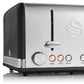 Swan Retro Black 4 Slice Toaster SRT4B