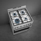 Smeg 60cmx60cm Stainless Steel Cooker With Gas Hob SSA60MX2