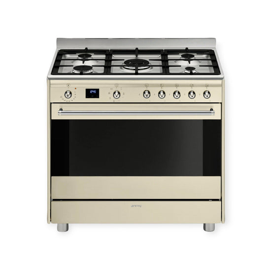 Smeg 90cm Cream Cooker With Gas Hob SSA91MAP2