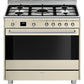 Smeg 90cm Cream Cooker With Gas Hob SSA91MAP2