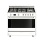 Smeg 90cm White Cooker With Gas Hob SSA91MAWH2