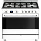 Smeg 90cm White Cooker With Gas Hob SSA91MAWH2