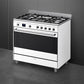 Smeg 90cm White Cooker With Gas Hob SSA91MAWH2