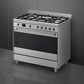 Smeg 90cm Stainless Steel Cooker With Gas Hob SSA91MAX2