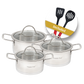 Snappy Chef 6pc Platinum Cookware Set SSCS006