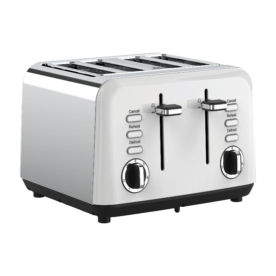 Swan Townhouse Stainless Steel Pearl White 4 Slice Toaster STH4W