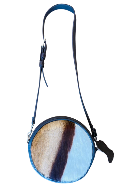 Springbok Hide Round Tote Bag 