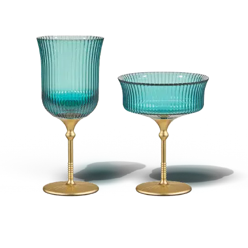 Fieldbar Sun Glasses Set Wine & Coupe Bazaruto Blue