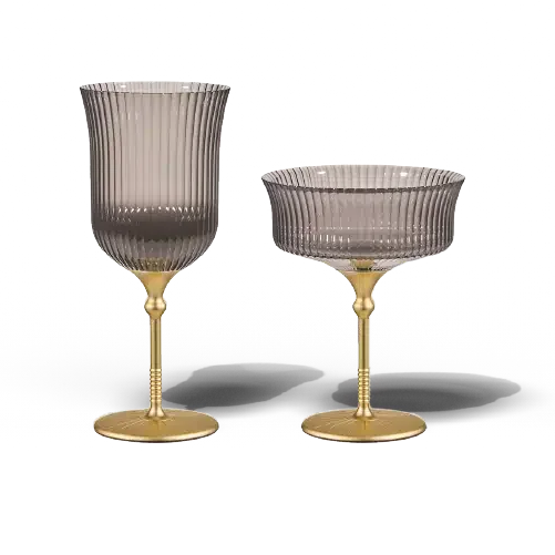 Fieldbar Sun Glasses Set Wine & Coupe Oyster Grey