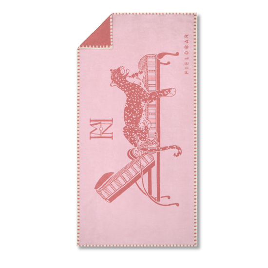 FIELDBAR Seabed Beach & Bath Towel / Nellie Pink 170cm x 90cm Nile Crocodile