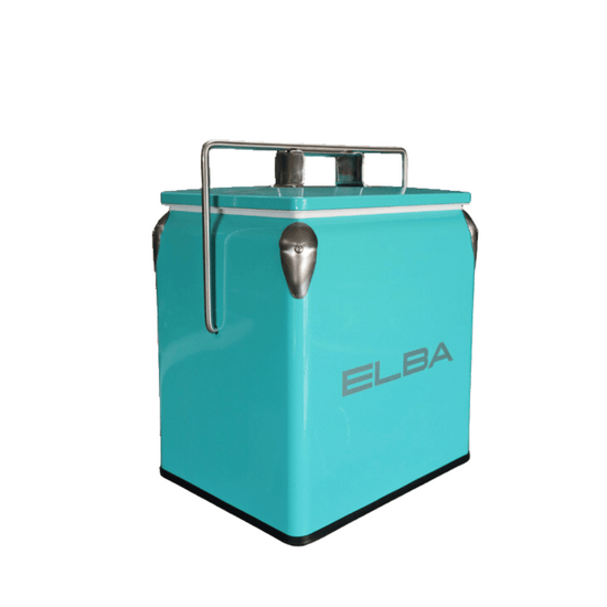 Elba Metal Cooler Box 13 Litre Turquoise 05/MCB-T