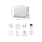 Riva Stainless Steel 2-Slice Toaster Matt White RVWT002
