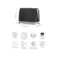 Riva Stainless Steel 2-Slice Toaster Matt Black RVBT001