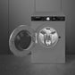 Smeg 10kg Silver Dark Inox Washing Machine Autodose + Steam + Aquajet - WM3T04XSA
