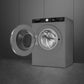 Smeg 10kg Silver Dark Inox Washing Machine Autodose + Steam + Aquajet - WM3T04XSA