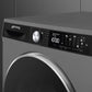 Smeg 10kg Silver Dark Inox Washing Machine Autodose + Steam + Aquajet - WM3T04XSA