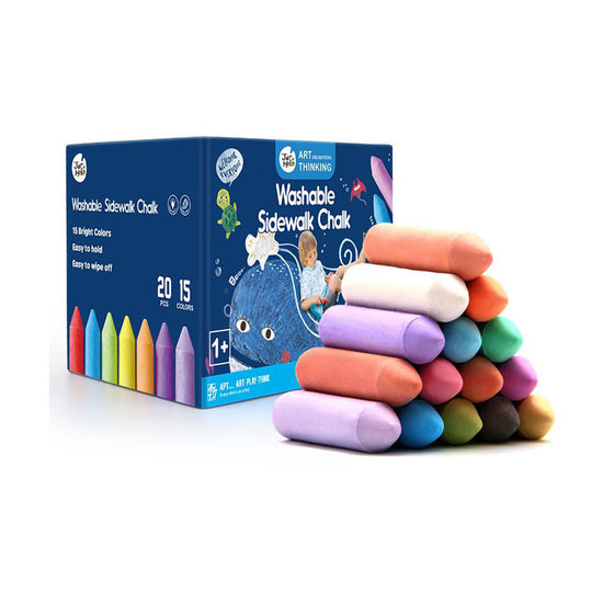 Jar Melﾃｳ - Sidewalk Chalk Washable - 15 Colours 20pcs