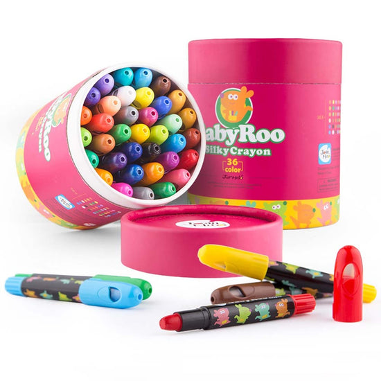 Jar Melﾃｳ - Silky Crayon Washable Baby Roo - 36 Colours