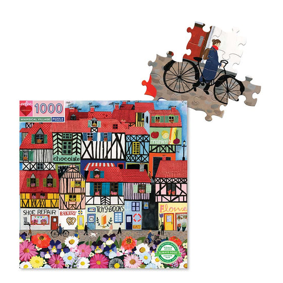 eeBoo - Whimsical Village 1000 Piece Puzzle