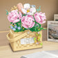 Cogo - Building Block Set - Rose Flower Basket with Fairy Lights - 1277 Pieces