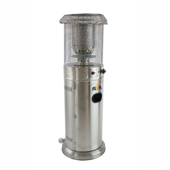 Alva Short Stand Gas Patio Heater 1.35m - Stainless Steel GHP33