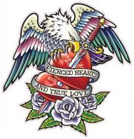 Reduced To Clear - Laptop Sticker EAGLE HEART