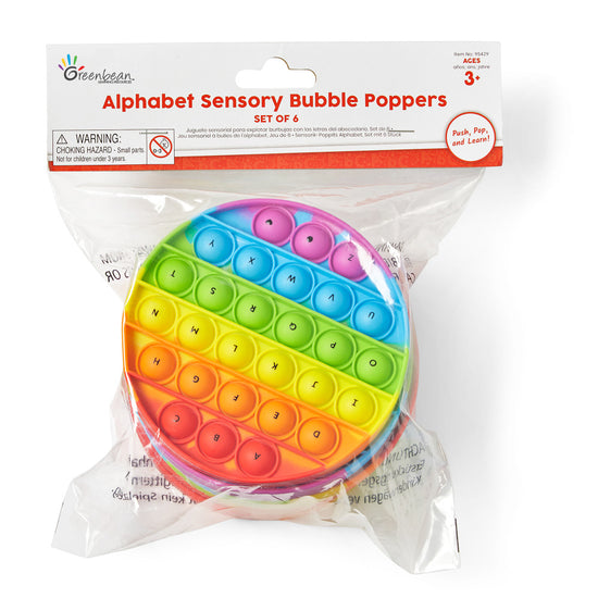Greenbean - Alphabet Sensory Bubble Poppers - Set of 6