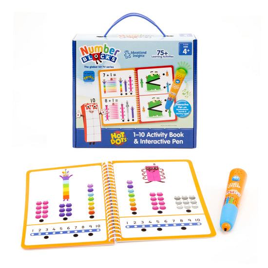 Educational Insights - Hot Dotsﾂｮ Numberblocksﾂｮ 1-10 Activity Book & Pen