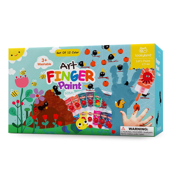 TookyToy - Finger Paint - 12 Colors - 60ml
