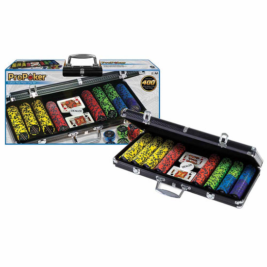 Ambassador - ProPoker Poker Carbon Fibre Chips In Aluminum Case -  400pcs 11.5g