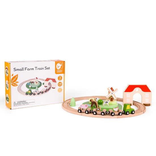 Classic World - Wooden Train Set - Small Farm - 28pcs