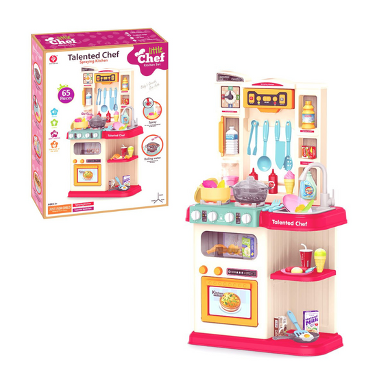 Cogo - Little Chef Pink Kitchen Set with Light, Sound & Effects
