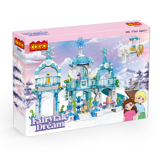 Cogo - Building Block Set - Fairytale Dream Ice Castle - 477 Pieces