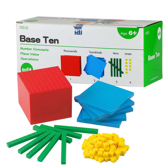 EDX Education - Base Ten - Plastic Set Of 4 Colour - 121pcs Box