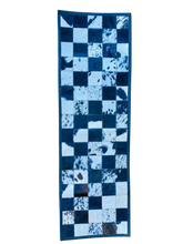 cow hide patchwork table runner  