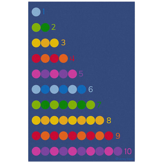 Learning Carpets - Counting Colour Dots - Rectangle - 274 x 183 cm