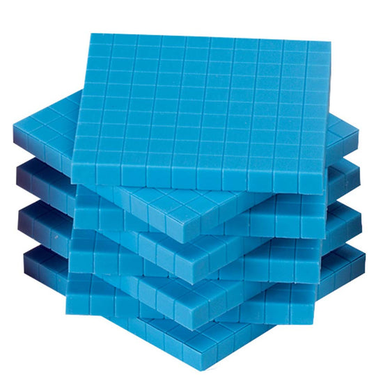 EDX Education - Base Ten - Plastic - Blue Flats - 10pcs Polybag