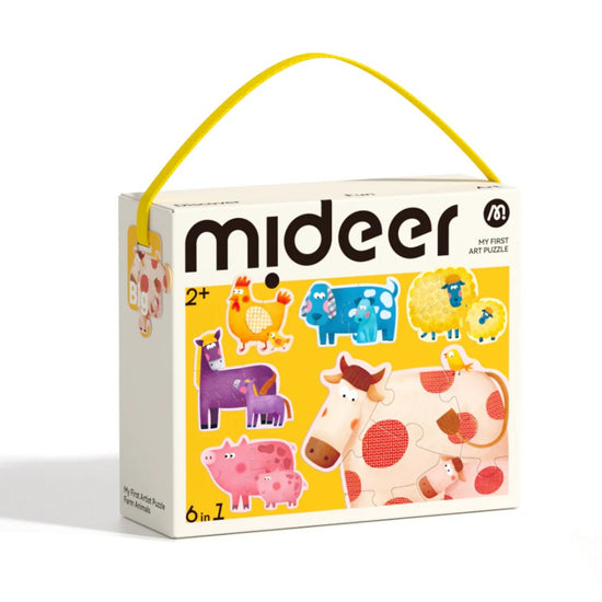 Mideer - My First Artist Puzzle - Farm Animals - 6 Puzzles - 2-6 Pieces