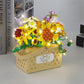 Cogo - Building Block Set - Sunflower Basket with Fairy Lights - 1295 Pieces