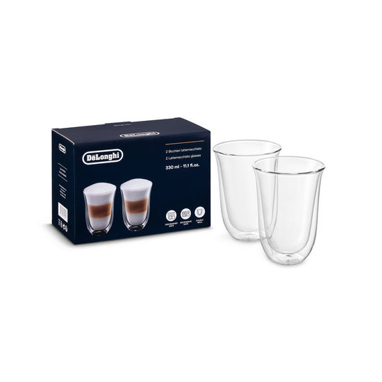 Delonghi - Double Walled Latte Macchiato Glasses 330ml - DLSC312