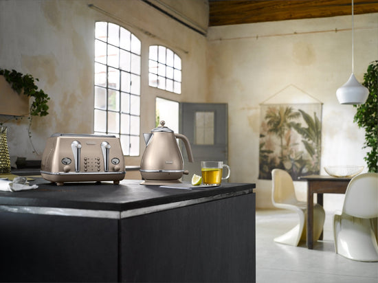 Delonghi Icona Metallics Breakfast Set Bundle Beige