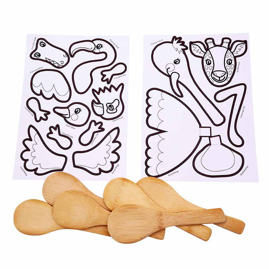 Anthony Peters - Arts & Crafts Bamboo Spoon Kit: 6 Pieces