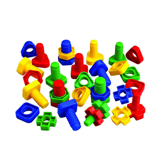Play By Greenbean - Nuts & Bolts Plastic 32pc Jar