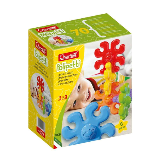 Quercetti - Polipetti Octopus-Themed First Constructors Activity Set