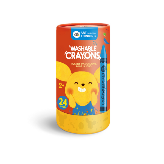 Jar Melﾃｳ - Wax Crayons Washable - 24 Colours
