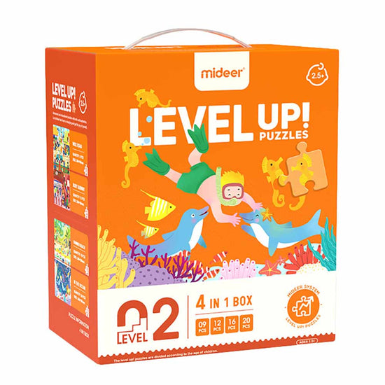 Mideer - Level Up Puzzles - 4-in-1 - Level 2 Daily Scenes