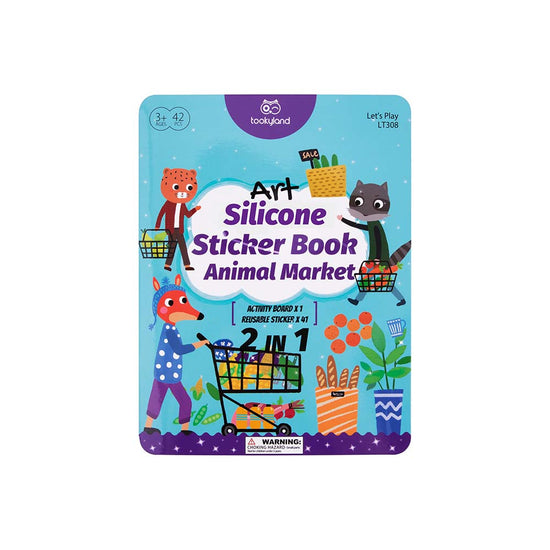 TookyToy - Silicone Sticker Book - Animal Market