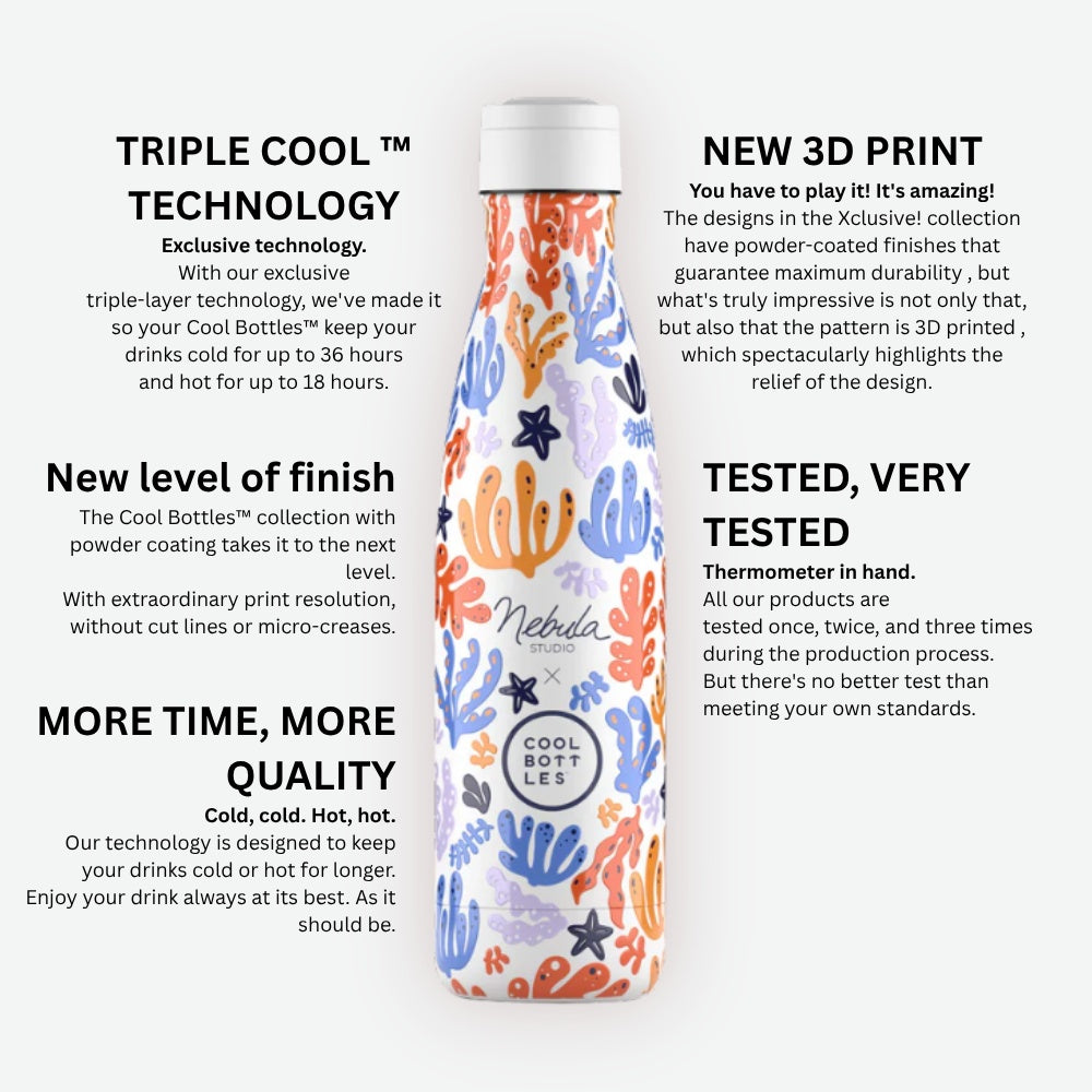 Cool Bottles - Triple-Insulated Water Bottle - Ocean Breeze 500ml