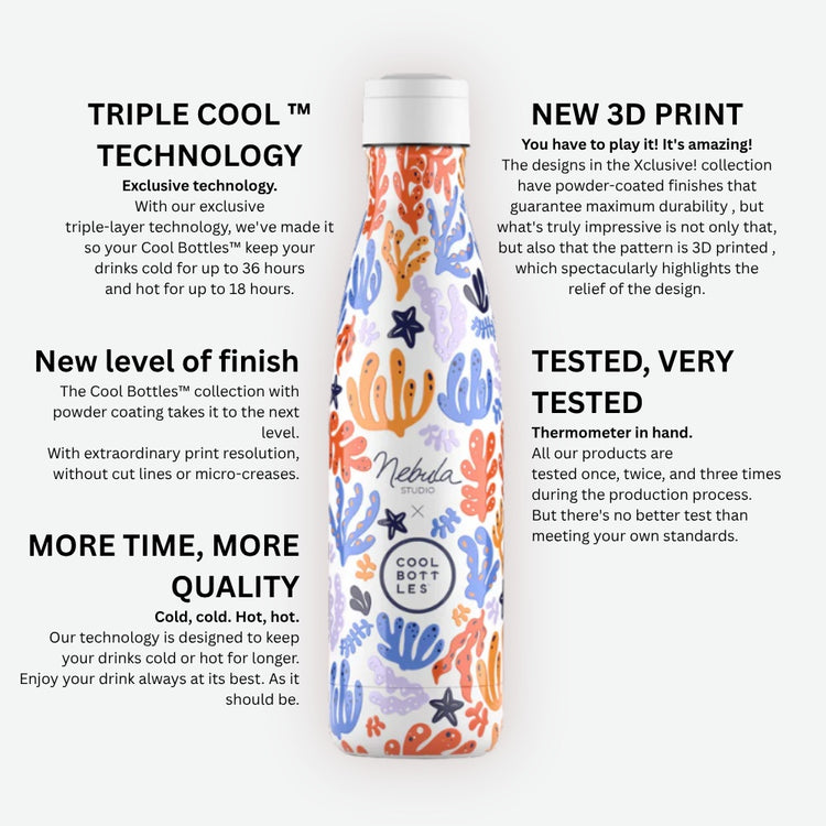 Cool Bottles - Triple-Insulated Water Bottle - Ocean Breeze 500ml