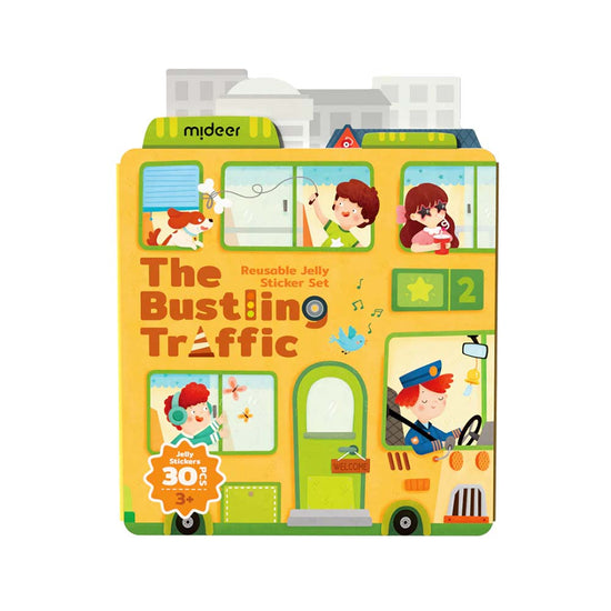 Mideer - Reusable Jelly Sticker Set The Bustling Traffic